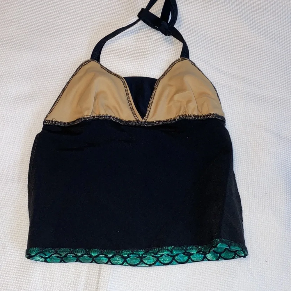 Kids Swimming Tankini Holographic Green size M